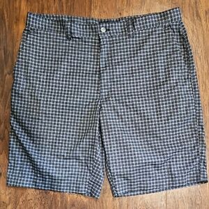 Callaway Men's Navy and White Checkered Shorts